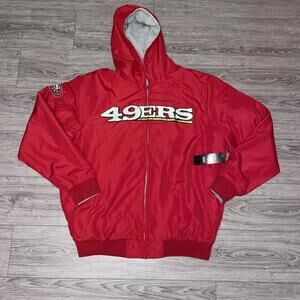 49ERS San Francisco Reversible Hoodie Jacket Mens XXL Team Apparel NFL NEW